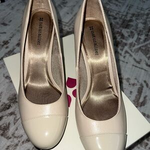 Naturalizer Women's Size 9W Butler-N Nude Elegant Cap Toe High Heel Shoes
